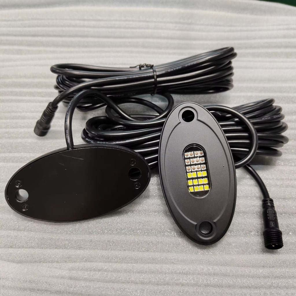 24 LED Rock Light - White / Amber Strobe P&P