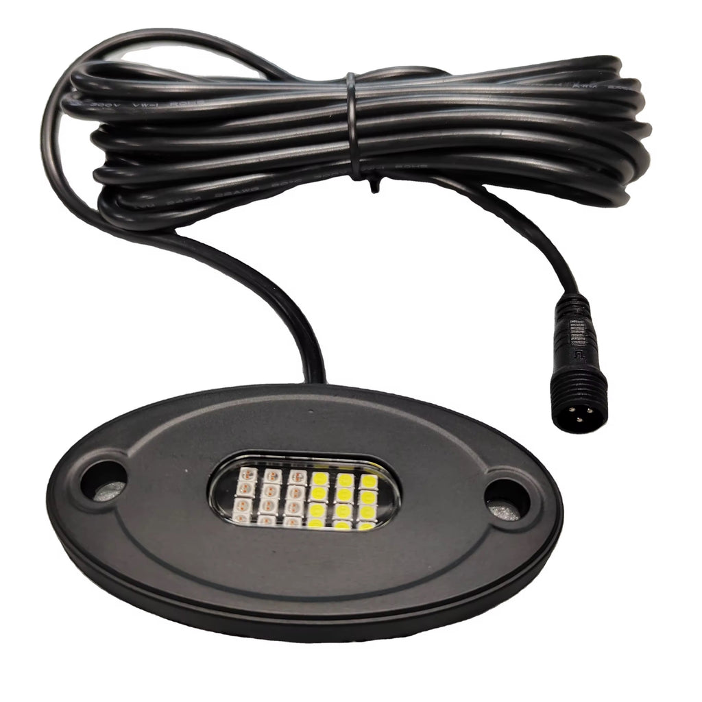 24 LED Rock Light - White / Amber Strobe P&P