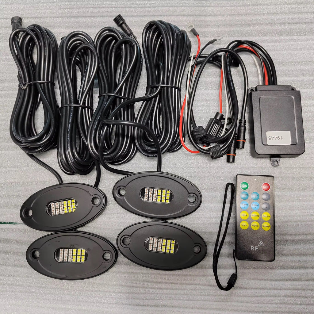 24 LED Rock Light - White / Amber Strobe P&P
