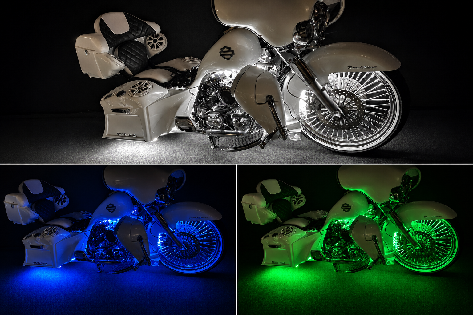 King Kustoms RGBW Motorcycle Underglow Kit